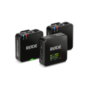 Rode Wireless GO Gen 3 Black dual-channel wireless microphone system angled view