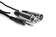 Hosa - SRC-204 - Insert Cable, 1/4 in TRS to XLR3M and XLR3F, 4 m