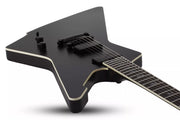 Schecter E-1 SLS Evil Twin electric guitar - satin black - front angled view