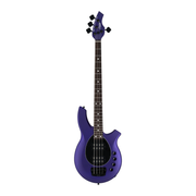 Sterling by Music Man Bongo 4-String Bass Guitar - Firemist Purple Satin Full Front View with HH Pickups and Black Hardware