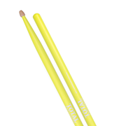 Percussion 5AFLY Fluorescent Yellow Wood Tip Drum Sticks