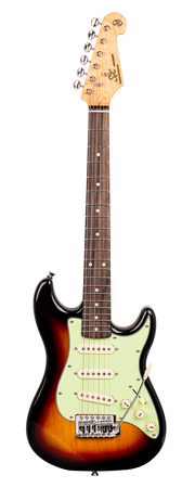 VES12TS ½ size Vintage Style Electric Guitar. Tobacco Sunburst