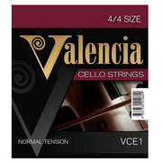 4/4 SIZE CELLO STRING SET STEEL WOUND BALL END
