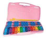 AX25KP Glockenspiel 25 Coloured Notes in Pink Case