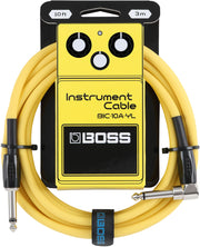 BIC-10A-YL Instrument Cable 10ft/3m AS Yellow