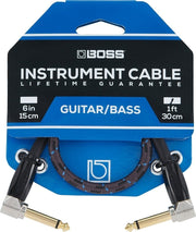 BIC-1AA Instrument Cable 1ft AA  1ft / 30cm - Angled/Angled 1