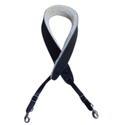 Wool Padded Banjo Cradle Strap w/Hooks - Black