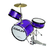3pce Junior Drum Kit 3 in Metallic Purple