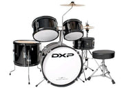 5 Piece Deluxe Junior Drum Kit Pack in Black