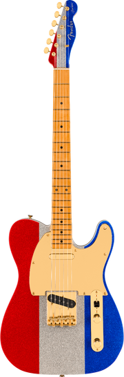 Buck Owens Telecaster?, Maple Fingerboard, Red, Silver and Blue Sparkle