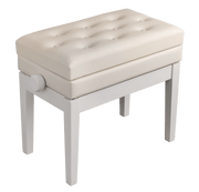 Deluxe Piano Bench in White (satin)
