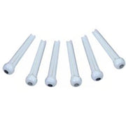 Acoustic Guitar Bridge Pins in White - Set of 6