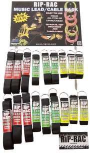 Rip Rac Cable Storage System - 5 Tabs Green Lead Pack