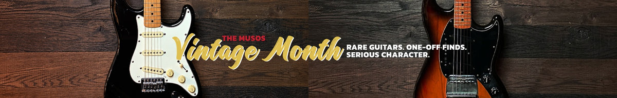 Musos Corner Vintage Month. Rare Guitars. One-Off Finds. Serious Character. Vintage Acoustic and Electric Guitars