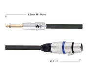 Rocklines 10ft XLR Female - 6.3mm Jack Microphone Cable
