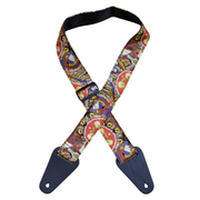 Aboriginal Art Rag Guitar Strap - Beetles
