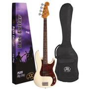 SPB62 Vintage 62 Style Bass Guitar in Vintage White