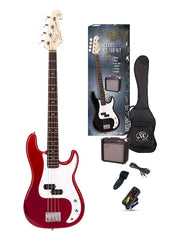 SB2SKCAR Electric Bass Kit in Candy Apple Red
