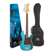 VEP34 3/4 Size Vintage Style Bass Guitar in Lake Placid Blue