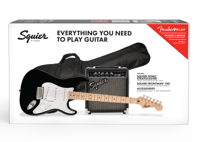 Squier Sonic Series Stratocaster Starter Pack in Black