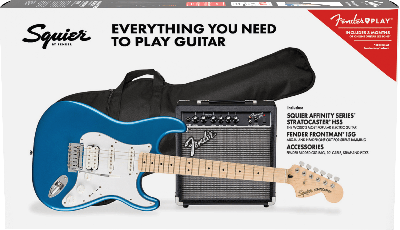 Squier Affinity Series™ Stratocaster HSS Pack, Maple Fingerboard, Lake Placid Blue, Gig Bag, 15G - 240V AU