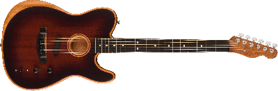 Fender American Acoustasonic Telecaster All-Mahogany, Ebony Fingerboard, Bourbon Burst