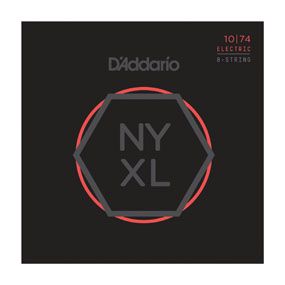 D'Addario NYXL1074 Nickel Wound 8-String Electric Guitar Strings Light Top Heavy Bottom 10-74