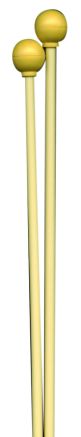 Angel AM5 Soft Rubber Glockenspiel Mallet with Plastic Shaft Pair