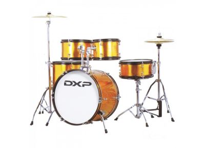 DXP 5 Piece Deluxe Junior Drum Kit Pack in Gold Sparkle
