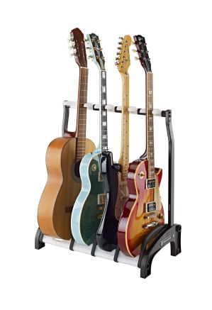 Konig & Meyer - 17534 Four Guitar Stand »Guardian 3+1« - Black With Translucent Support Elements