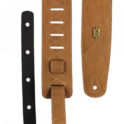 Basso Vegan Leather Guitar Strap - Whiskey Brown
