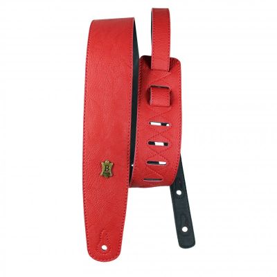 Basso Vegan Leather Guitar Strap - Crimson Red