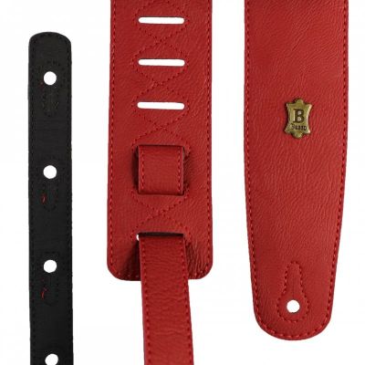 Basso Vegan Leather Guitar Strap - Crimson Red