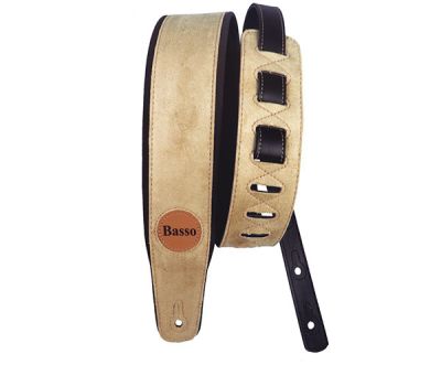 Basso Guitar Strap - Synthetic Suede Biege
