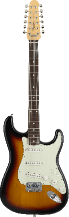 Fender Made in Japan Limited Stratocaster XII, Rosewood Fingerboard in 3-Color Sunburst