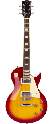 SX Les Paul Style Left Handed Electric Guitar Kit in Cherry Sunburst