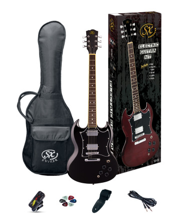 SX SG Style Electric Guitar Kit in Black