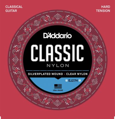 D'Addario EJ27H Student Nylon Classical Guitar Strings Hard Tension
