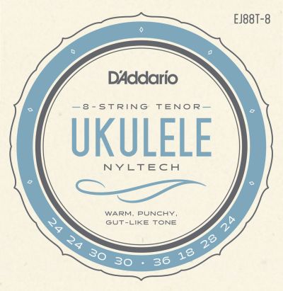 D'Addario EJ88T-8 Nyltech Ukulele 8-String Tenor