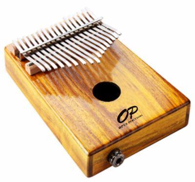 Opus Percussion 17 Key Koa Wood Kalimba with Pickup in Natural