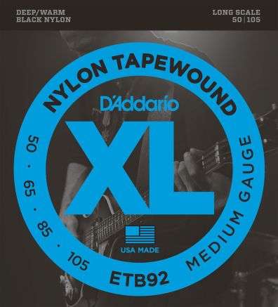 D'Addario ETB92 Tapewound Bass Guitar Strings Medium 50-105 Long Scale