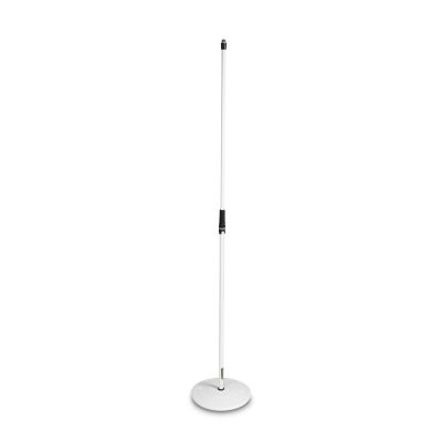 Gravity MS23W Straight Microphone Stand With Round Base White