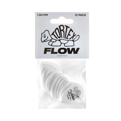 JIM DUNLOP - JPTF15 TORTEX FLOW Standard Player’s Guitar Picks Pack 1.5mm. White
