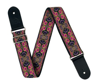 XTR - LS332  Woven poly cotton strap - pink paisley 