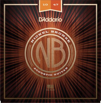 D'Addario NB1047 Nickel Bronze Acoustic Guitar Strings Extra Light 10-47