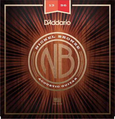 D'Addario NB1356 Nickel Bronze Acoustic Guitar Strings Medium 13-56