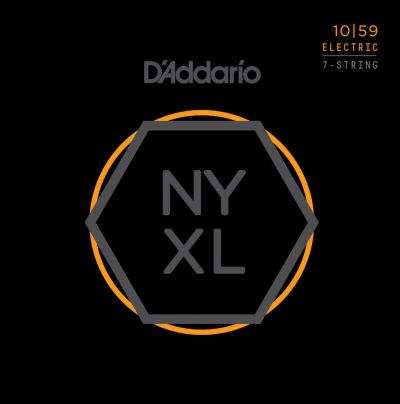 D'Addario NYXL1059 Nickel Wound 7-String Electric Guitar Strings Regular Light 10-59