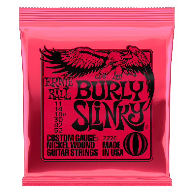 Ernie Ball Burly Slinky Nickelwound Electric Guitar Strings, 11-52 Gauge