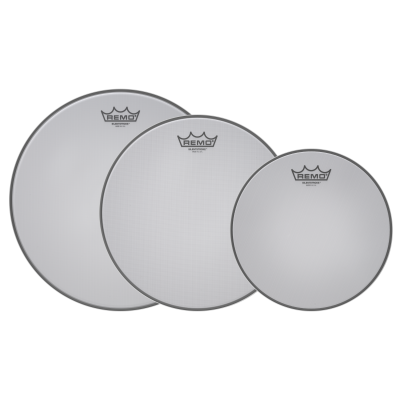 Remo White Silentstroke Fusion Mesh Head Tom Pack