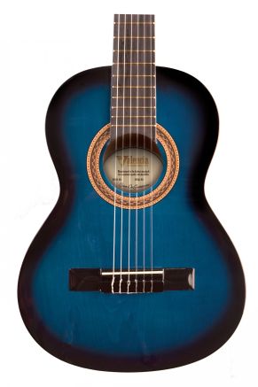 Valencia VC103BUS - 3/4 Size Classical Guitar - Gloss Blue Sunburst